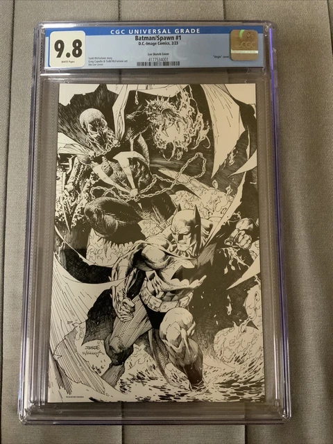 Batman Spawn #1 2022 Cover N 1:100 Jim Lee Sketch Variant CGC 9.8 DC Comics