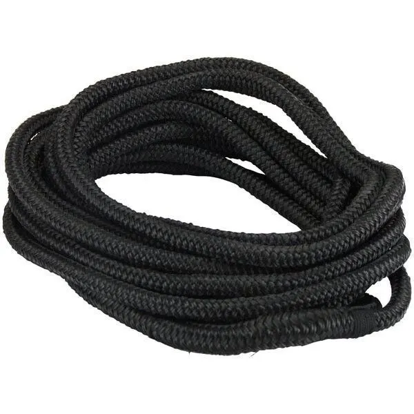 2 x Mooring Rope Black, 16 Strand Polyester, UV Stabilised, 10mm x 3M, Dock Line