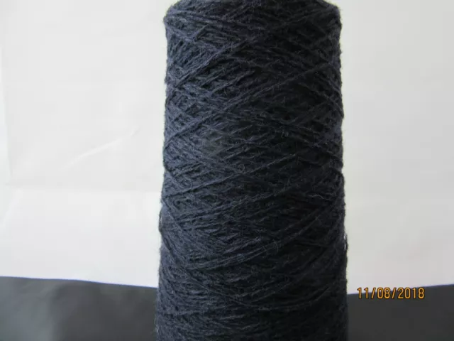 Shetlandgarn 100 % Wolle 350g Kegel 1/9's NM - 2lagig Mitternachtsblau 2