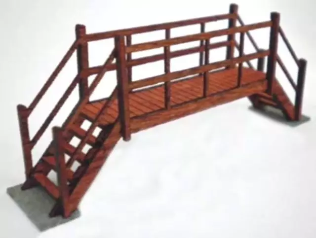 Ancorton Models Small Footbridge - Laser Cut Wood Kit OO Gauge