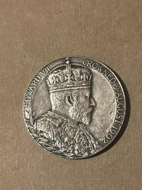 King Edward VII & Queen Alexandra Coronation Medal In Silver From Aug 9th 1902