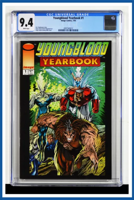 Youngblood Yearbook #1 CGC Graded 9.4 Image July 1993 White Pages Comic Book