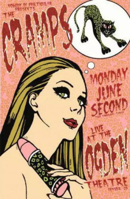 The Cramps Denver 2003 Concert Poster Kuhn Silkscreen Original