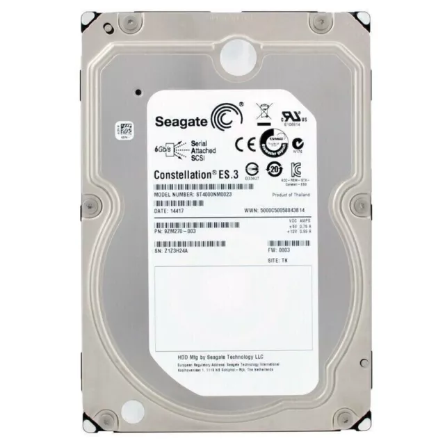 HGST Ultrastar 7K4000 HUS724040ALS640 4TB SAS 3.5-Inch Internal Hard Drive Used