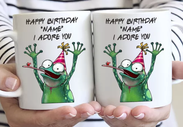 Customized Birthday Mug, Frog Birthday Mug, Toad Birthday Mug, Toad Mug 2