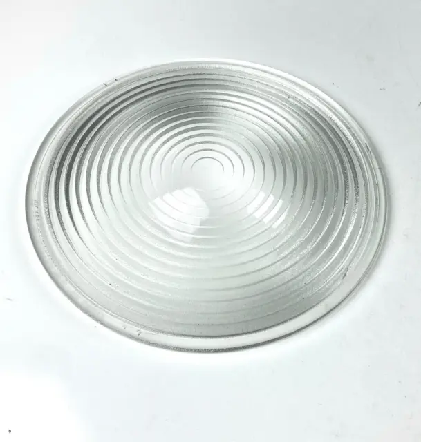 Vtg Fresnel Glass Lamp Lens 10in For Kliegl Bros Strand & Berkey Made in Germany
