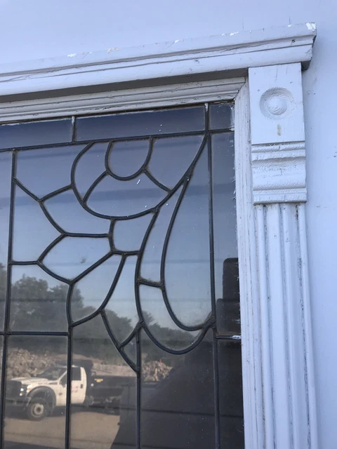 An 605 Antique Eastlake leaded glass entrance door 31.75 x 78.5 X1 3/8 6