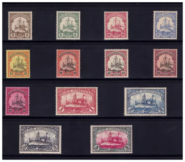 DSWA Einzelwerte aus Satz Minr. 11 - 23  postfrisch **  (mnh)