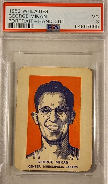 1952 Wheaties George Mikan Portrait-Hand Cut Psa Vg 3 Hof