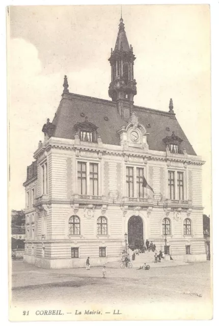 CPA 91 - CORBEIL (Essonne) - 21. La Mairie - LL - (Petite animation)