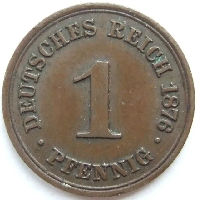 Moneta Reich Tedesco Impero Tedesco 1 Pfennig 1876 B IN
