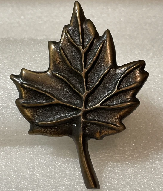 Michael Healy Solid Brass Oak Leaf Door Bell Button Art Decor 2000