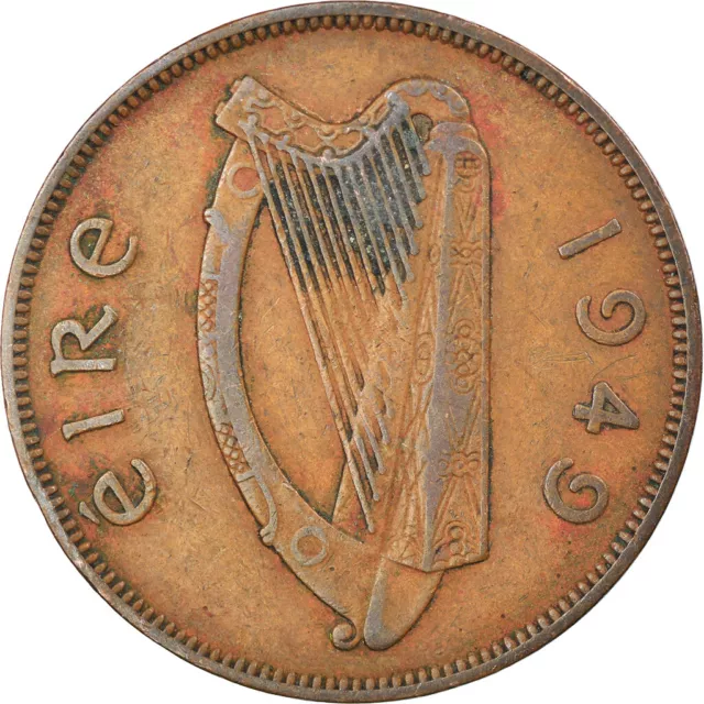 [#813747] Münze, IRELAND REPUBLIC, Penny, 1949, SS, Bronze, KM:11