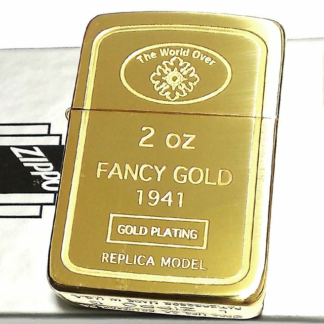 Zippo 1941 Reprint Replica Ingot Gold Oil Lighter Gold Tank Brass Japan 3