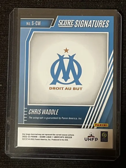 Cards Panini Score Ligue 1 Signatures Chris Waddle Marseille 067/199 # No-Cw 2