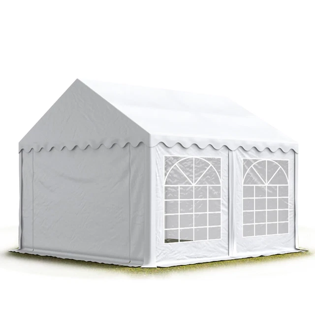 6x6m PVC Partyzelt Bierzelt Zelt Gartenzelt Festzelt Pavillon Weiß NEU