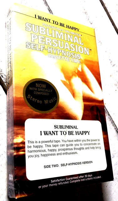 Cinta de casete Potenciales Subliminal Persuasión Autohipnosis Ilimitada, Sellada