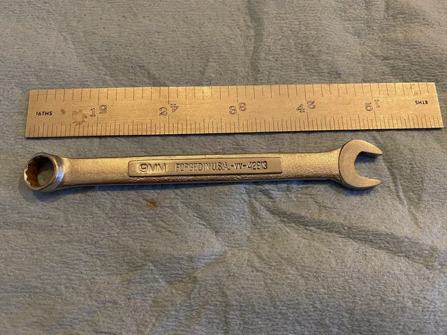 Llave De Combinación Craftsman 9Mm De Colección 12 Puntos - Vv - Hecha En Ee. Uu. - 42913