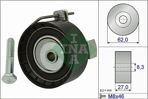 INA Galet tendeur de courroie de distribution Poulie-tendeur 531 0813 10 27mm