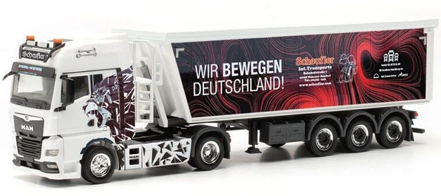 Camion Miniature MAN TGX XXL E6C 4x2 - HERPA 1/87 - Benne CONTAINERDIENST