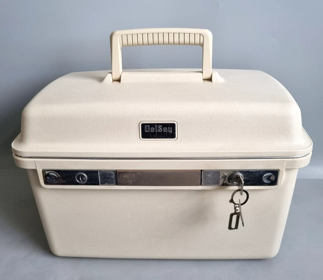 Cosmetic Bag Delsey Beauty Box VINTAGE DELSEY CLUB Vanity Case