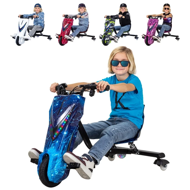 Drift Trike Für Kinder Ab 6 Jahren - Verstellbarer Driftroller Mit 80kg Tragkraft & LED-Lichtern