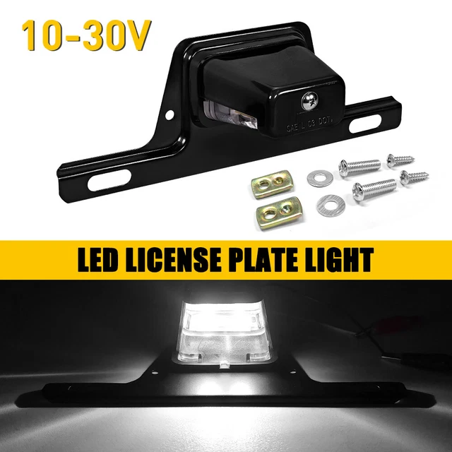12V Car LED License Plate Light RV Camper Trailer UTV Truck Van IP65 Cool White