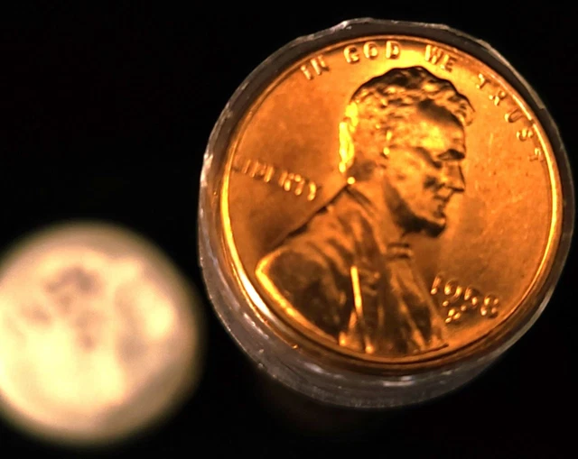 1958-D Uncirculated Lincoln Wheat Cents ~ BU Roll in a tube
