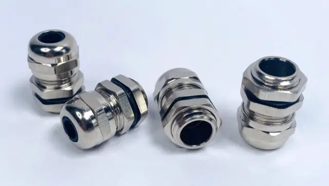 Metal Cable Gland, 4 Pack M12*1.5 3-6.5mm Waterproof Joint Cable Gland