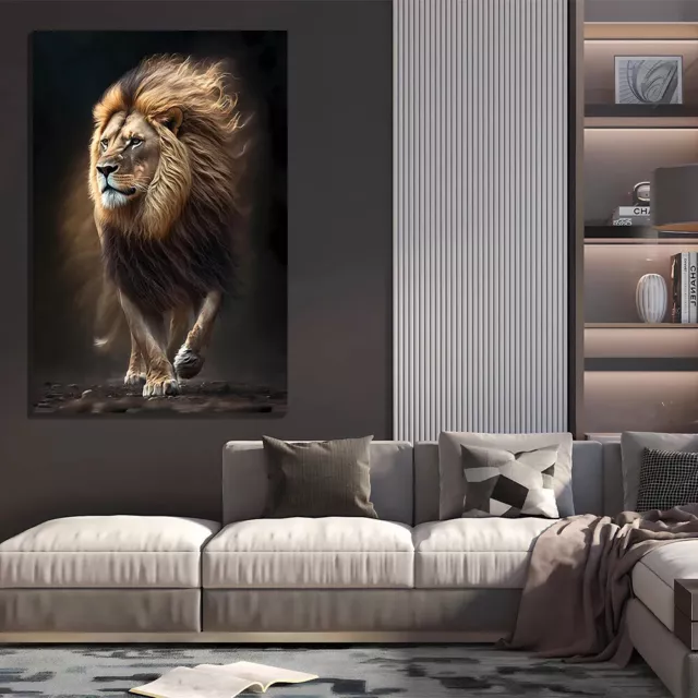 Lion Poster canvas animal art print lion animal painting poster lion animal 2