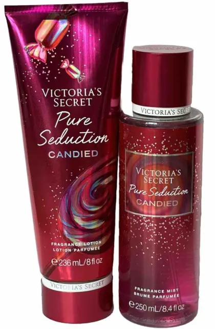 Victorias Secret Pure Seduction Candied Body Mist and Body Lotion 2pc Set New!