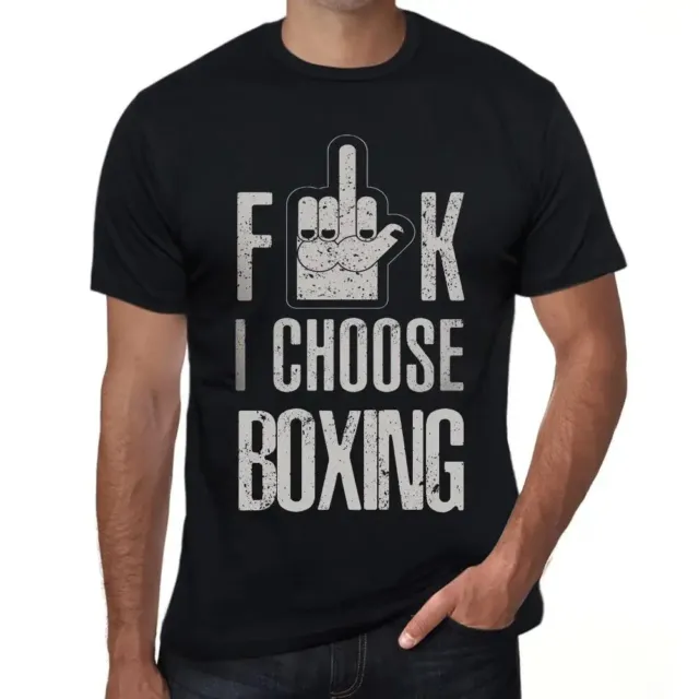 ULTRABASIC Homme Tee-Shirt F**k Je Choisis La Boxe F**k I Choose Boxing T-Shirt