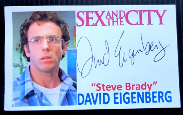 David Eigenberg "Sex And The City" "Steve Brady" Autographed 3X5 Index Card
