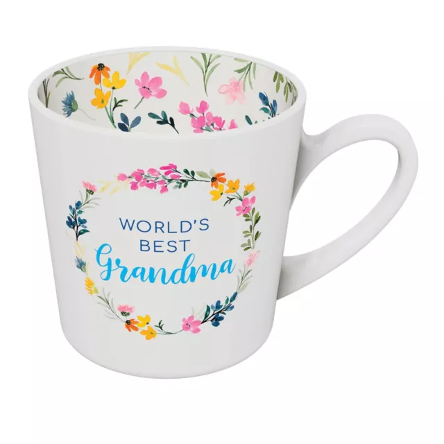 Céramique Grand-Maman Tasse Blanc Avec Complet à Motifs Intérieur