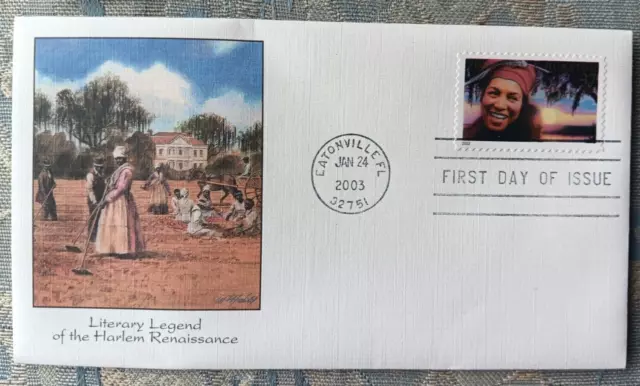 Zora Neale Hurston Novelist Black Heritage 2003 Fleetwood Cachet Fdc Unaddr