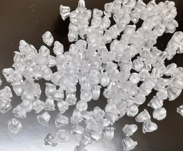 5 gms = 200 más pendientes/protectores de silicona suave - tapones/tapas de goma