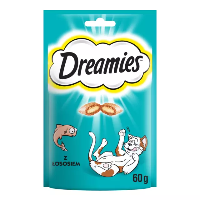 DREAMIES au délicieux saumon 60 g snacks pour chats