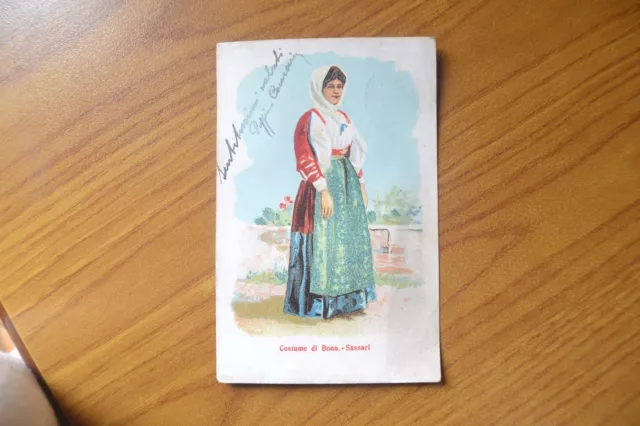 Cartolina Sassari Costume Di Bono Viaggiata 1914 Subalpina Aa