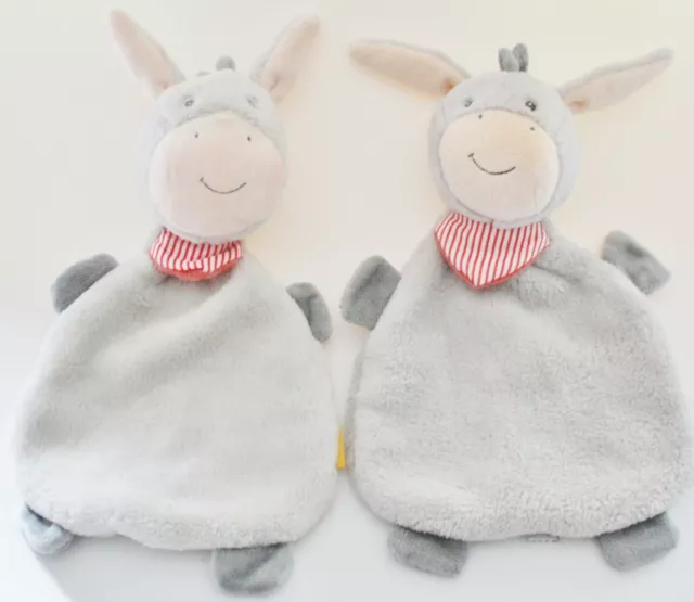 ♥ babydream DOPPELPACK Schmusetuch ESEL Kuscheltuch Rossmann 2 grau ♥