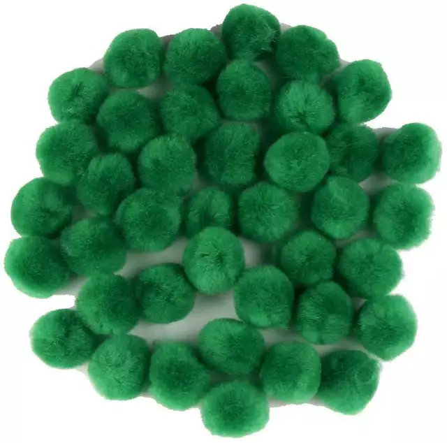 Touch Of Nature 1" Pom-Poms 40/Pkg Kelly Green