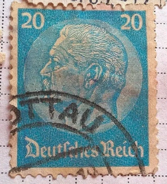 Germany Reich stamps - Paul von Hindenburg (1847-1934) 20 pfennig 1933