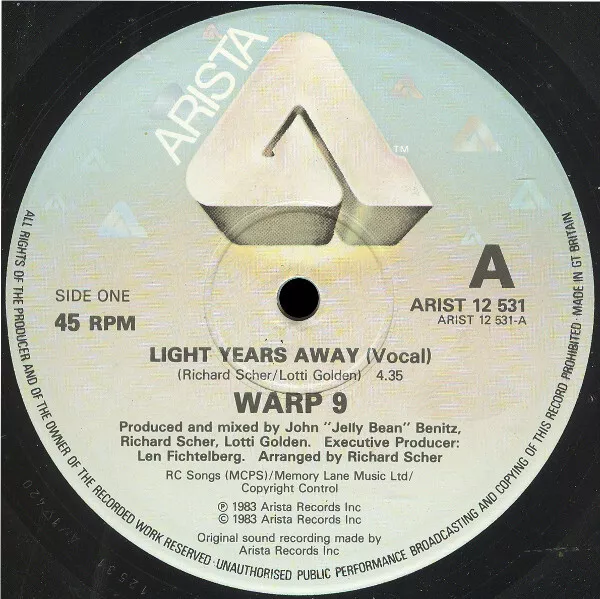 Warp 9 - Light Years Away (12")