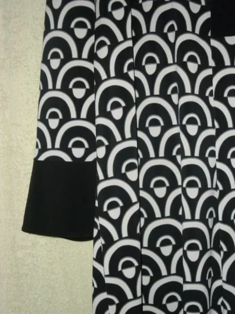 MATERNAL INSTINCTS Black & Cream Dress Sz14-Made In Australia-*FREEPOST* 3