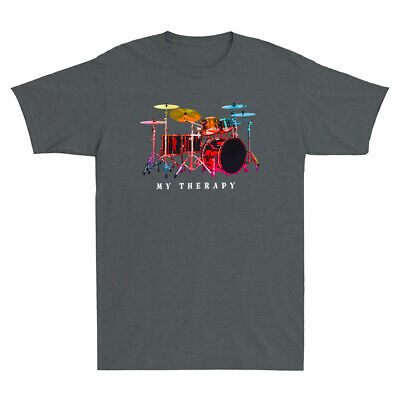 FUNNY batteria drum set MIA terapia batterista Vintage men's manica corta T Shirt