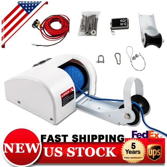25 LBS SALTWATER Boat Electric Anchor Winch With Wireless Remote