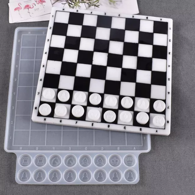 Schach Bord Harz Mold Set Schach Stück Silikon Form für DIY Kunst