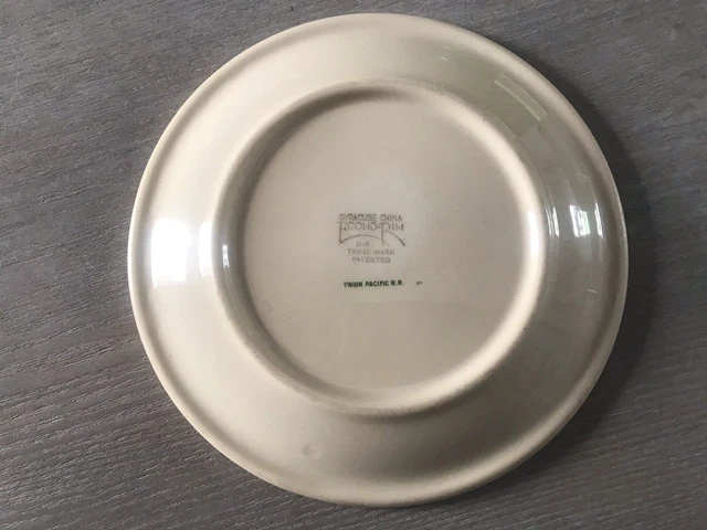 Syracuse China  Econo-Rim Challenger Union Pacific Railroad 6.5" Plate/Saucer 3