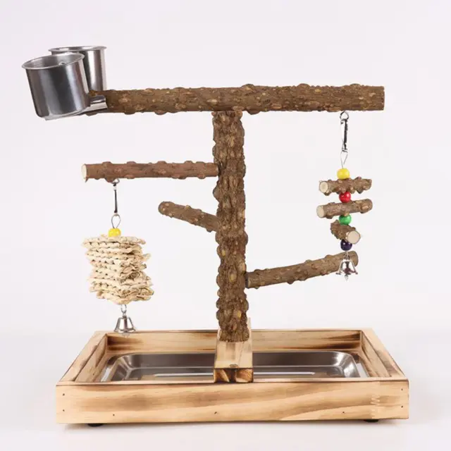 Bird Perches Playstand with Removable Tray for Parakeets Cockatiels