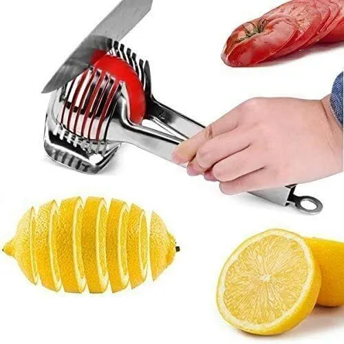 Handheld Tomato Lemon Egg Slicer Lemon Cutter Cutting Aid Slicing Holder