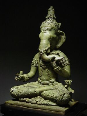 Rare Bronze Figure Of A Hindu God Ganesha. Ayutthaya Style. Limited Edition 5/18